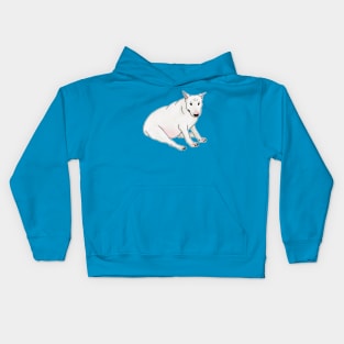 Chonk White Bull Terrier Kids Hoodie